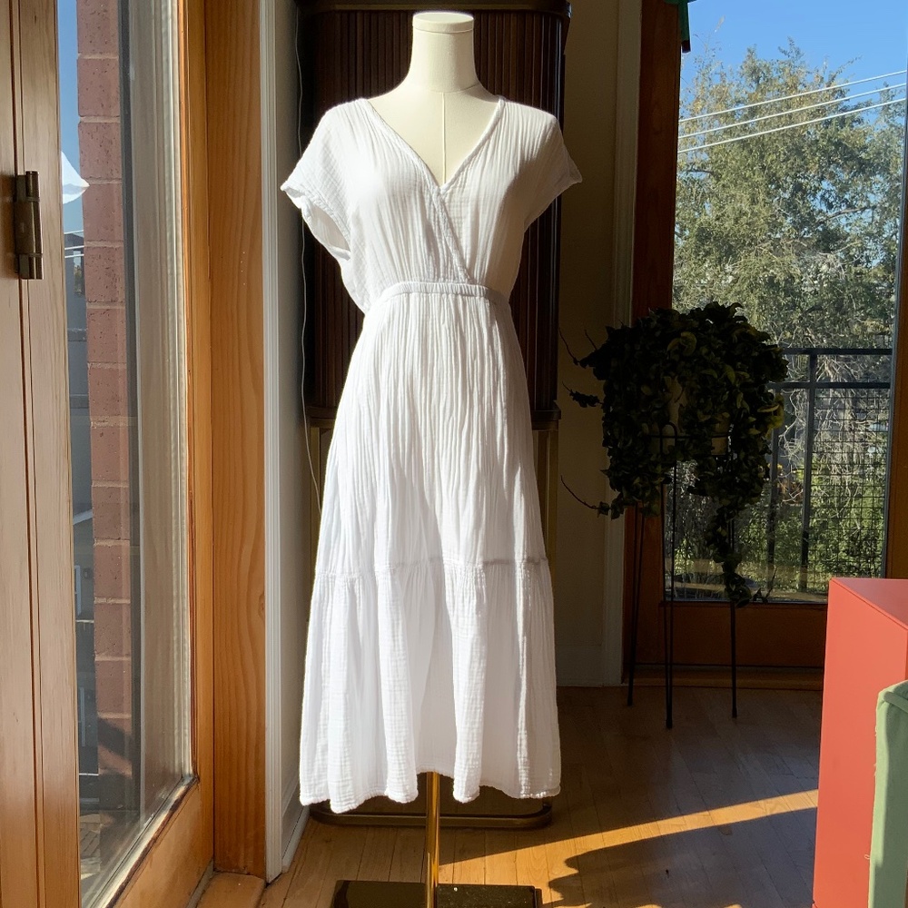Michael Stars Gauzy White Cotton Dress